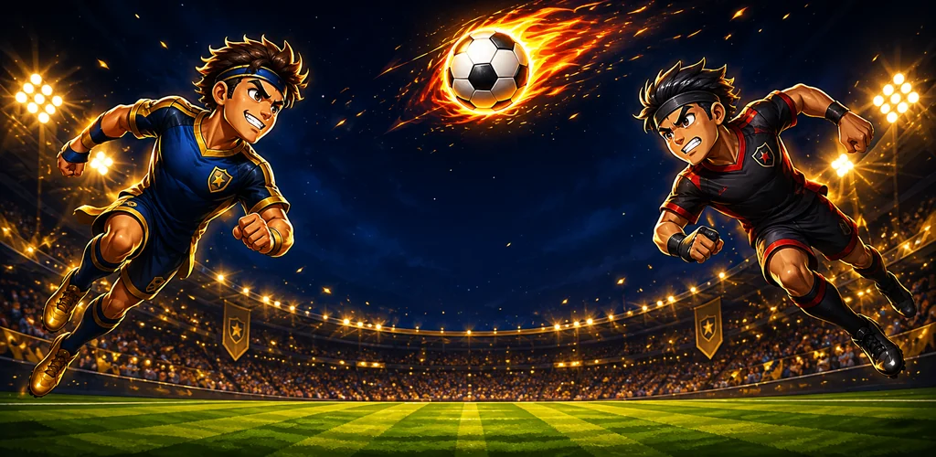 Goal Titans key art — a golden crest with a footballer's head and a ball